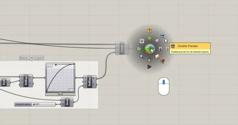 Grasshopper Canvas with Middle Mouse menu displayed