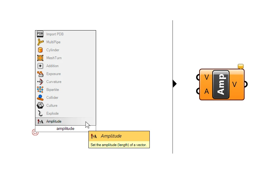 The Amplitude component in Grasshopper