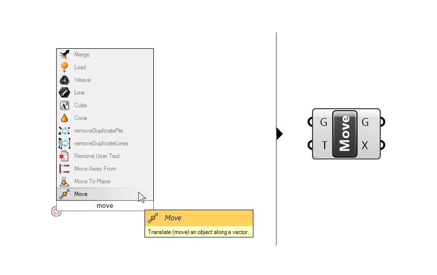 Move component in Grasshopper