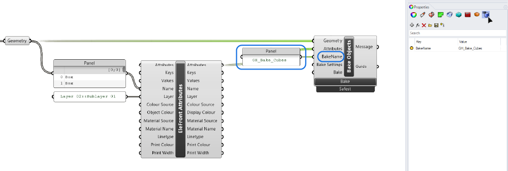 Baking Attributes with Elefront - Specifying a Bakename