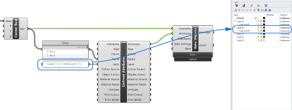 Baking Attributes with Elefront - Manual Layer definition with a Panel