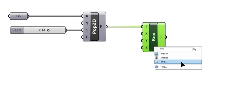 Baking in Grasshopper - On Component Bake