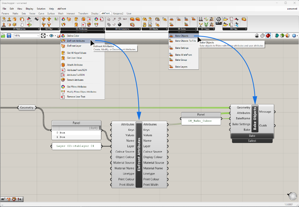 Baking Attributes with Elefront - Adding components