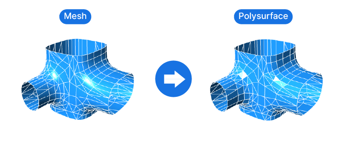 Mesh to Polysurface in Grasshopper Method 1