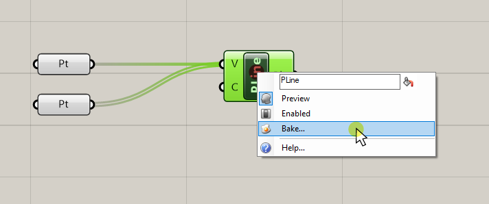 Baking geometry in Grasshopper