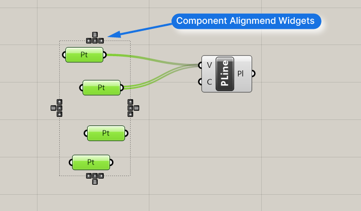 Component Alignment widget in Grasshopper