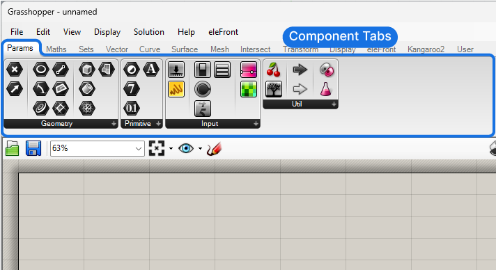 Component tabs in Grasshopper