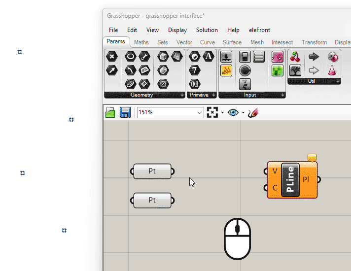 Creating a Wire Connection in Grasshopper