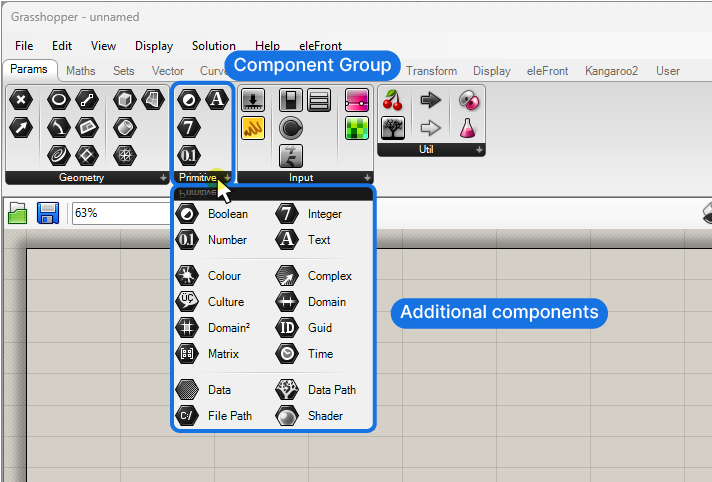 Finding Components in Grasshopper