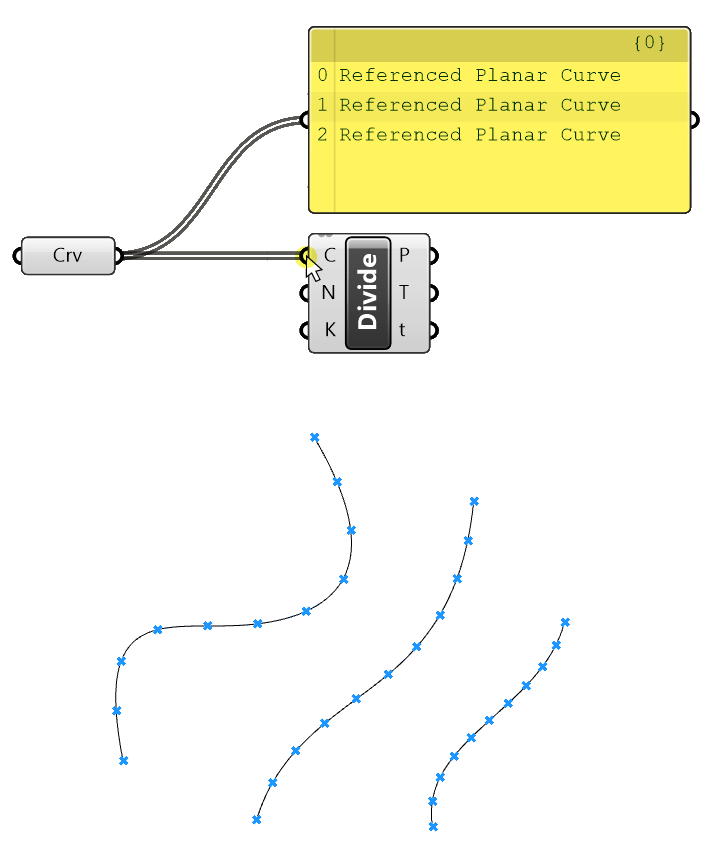 Using the Divide Curve component