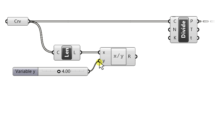 connecting the inputs to the expression editor