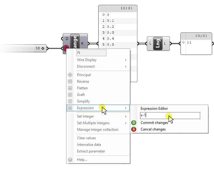 Adding an expression to fix the Range component number