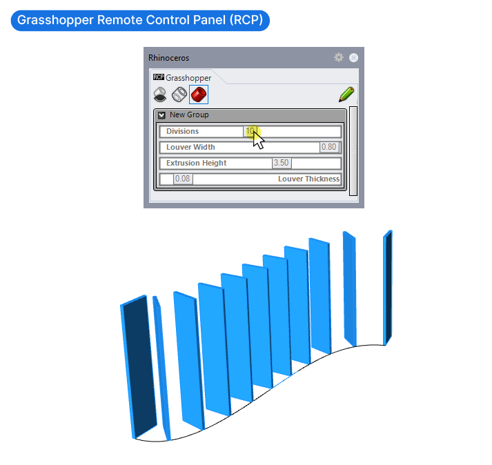 Controlling Number Sliders to the Remote Control Panel in Grasshopper