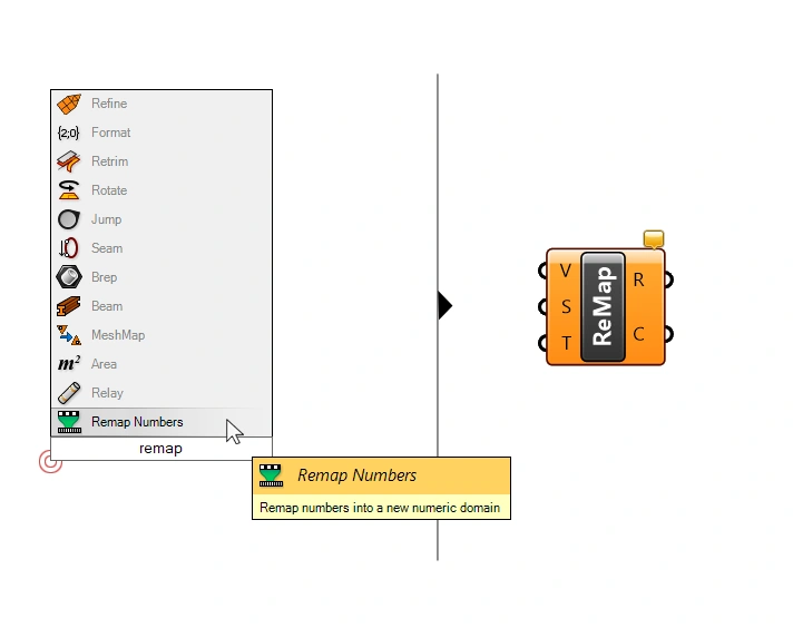 How to Add a Remap Component in Grasshopper