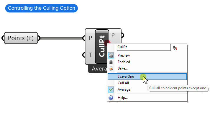 Controlling the Culling Option