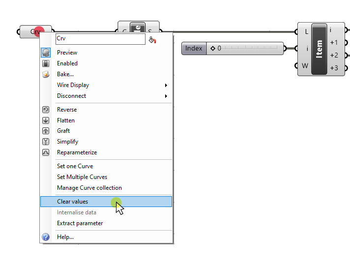 How to remove internalized Data in Grasshopper