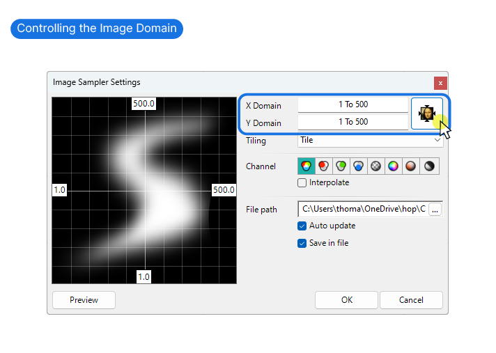 Controlling the Image Sampler Domain
