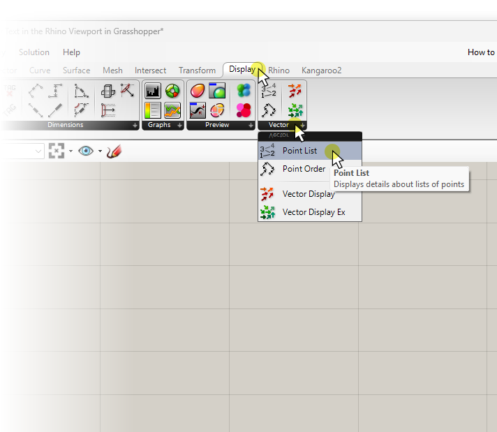 Locating the Point List Component in Grasshopper