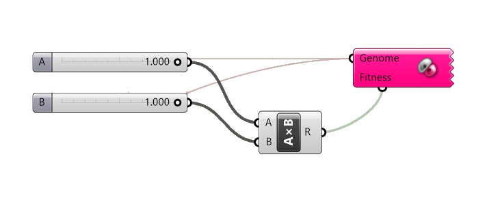 Example result of galapagos component