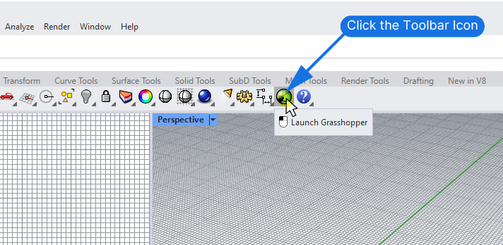 How to Open Grasshopper in Rhino with the icon