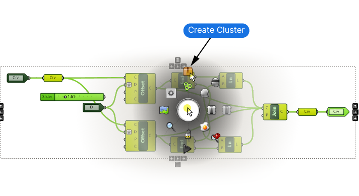 Create the Grasshopper Cluster