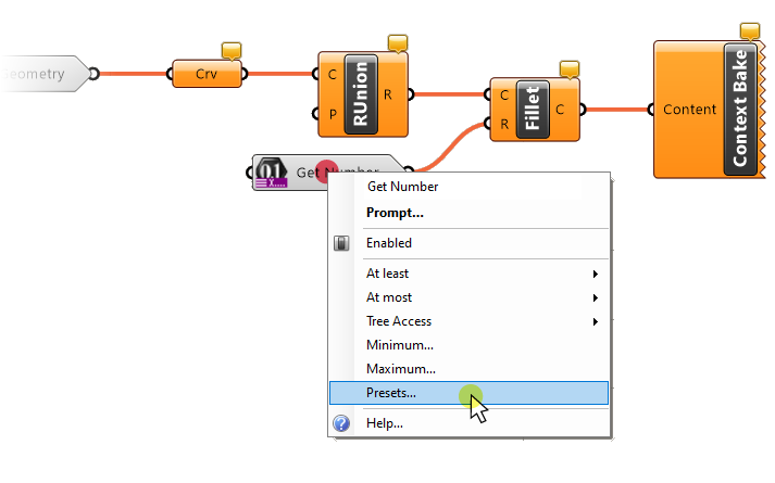 How to Specify Presets in the Grasshopper Player