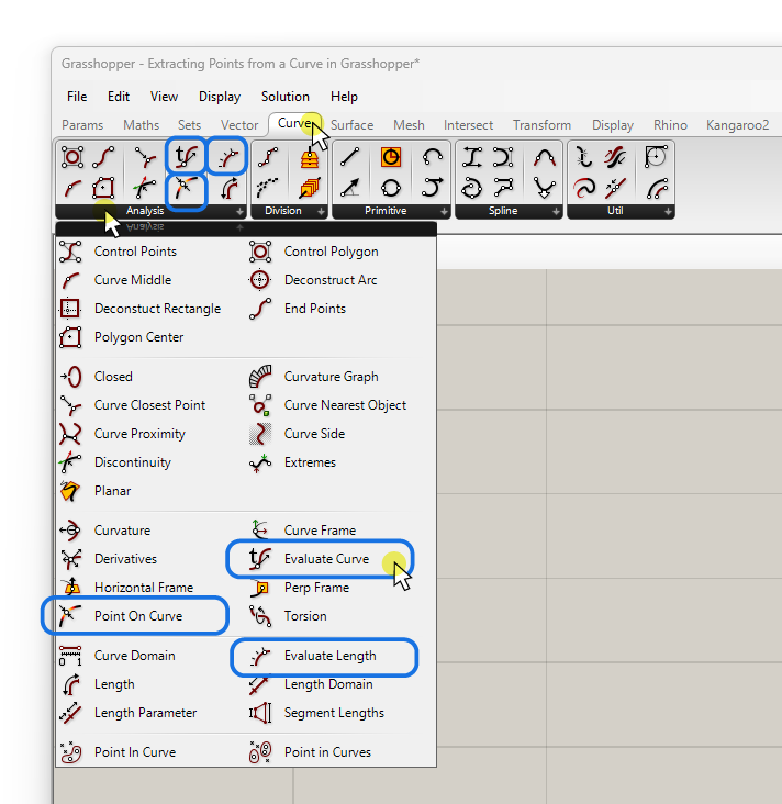 Using Curve Parameters to Extract Curves in Grasshopper