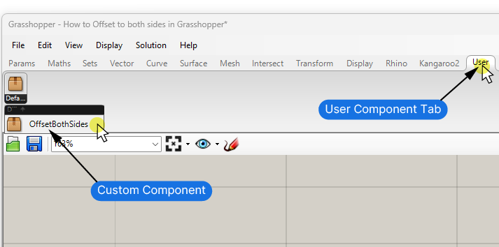 Where to find the User Component Tab