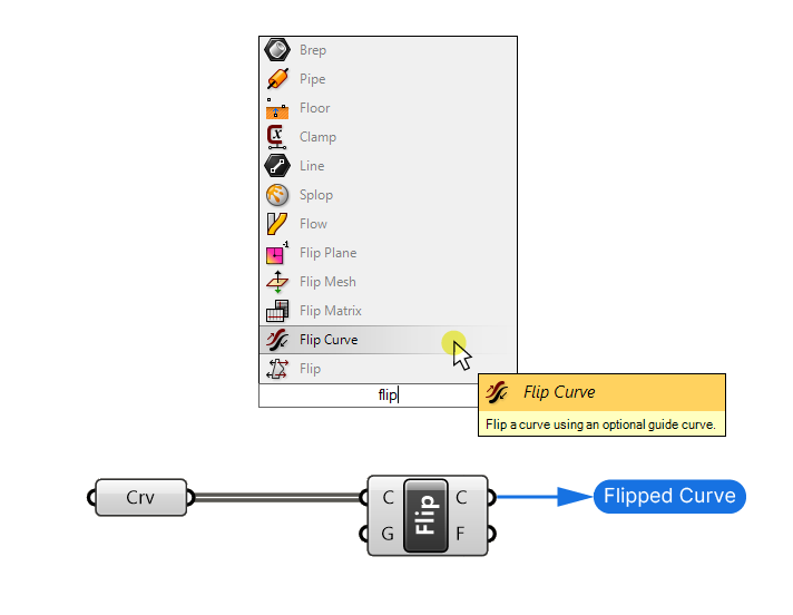 Flip Curve in Grasshopper