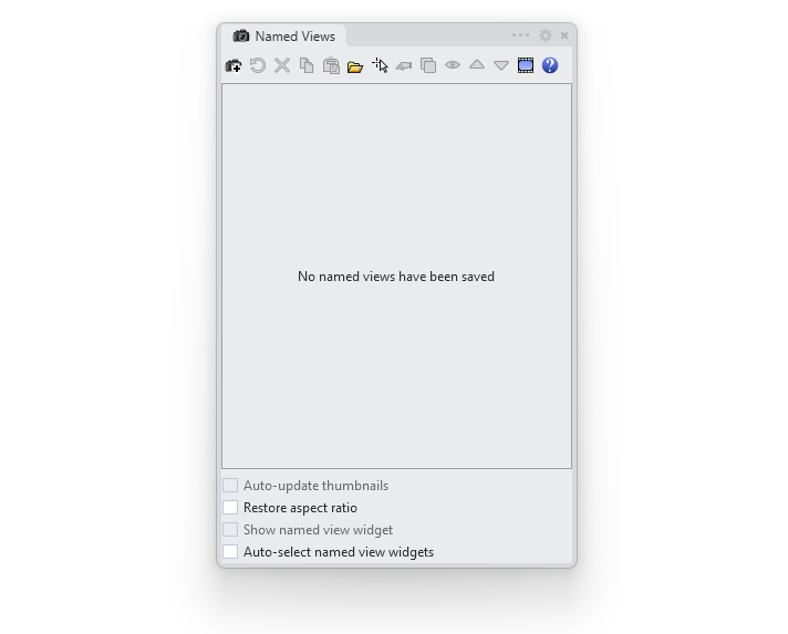 The Named Views Panel in Rhino
