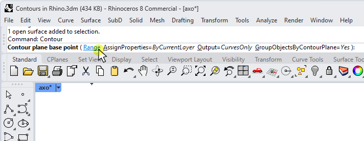 Specifying the Range for the contour command in Rhino